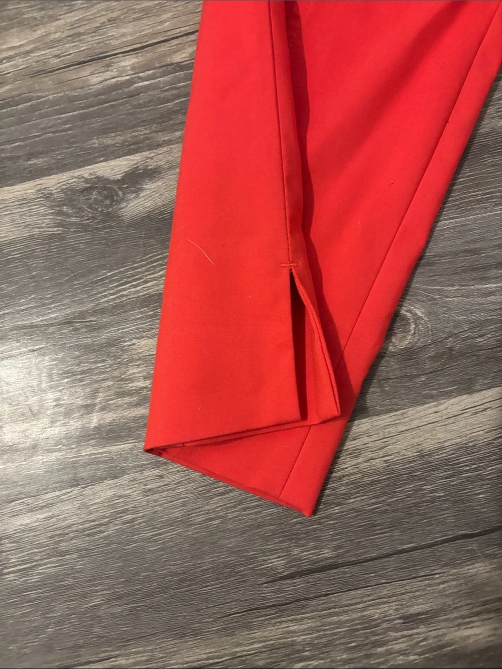 Tory Burch Bright Red Straight-Leg Ponte Pants